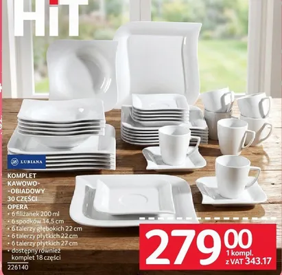 Komplet kawowo-obiadowy Opera 30 części Lubiana promocja w Selgros