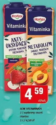 Sok Vitaminka antyoksydacyjny lub metabolizm Hortex Vitaminka promocja w Chorten