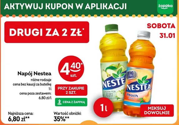 Napój Nestea różne rodzaje promocja w Żabka