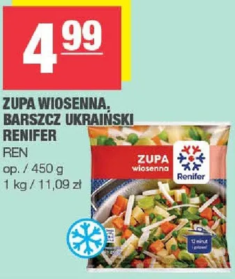 Zupa wiosenna, barszcz ukraiński Renifer promocja w SPAR