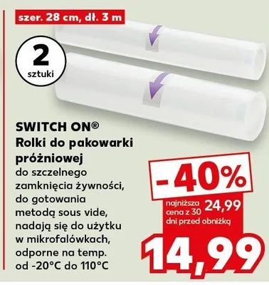 Rolki do paparki próżniowej Switch On promocja w Kaufland
