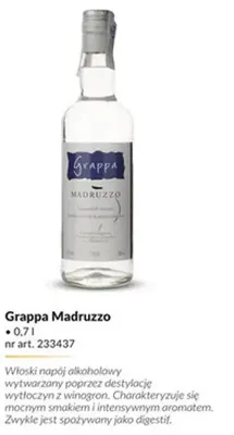 Grappa Madruzzo 0,7l promocja w Makro