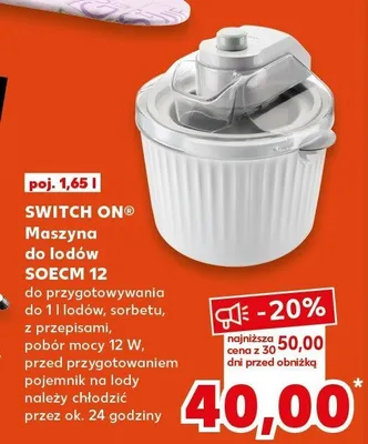 Maszyna do lodów SOECM 12 Switch On promocja w Kaufland