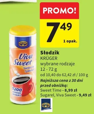 Słodzik KRUGER wybrane rodzaje promocja w Intermarche