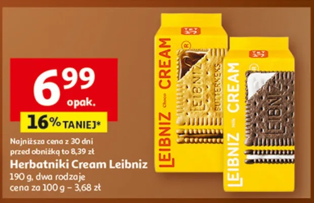 Herbatniki Cream Leibniz promocja w Auchan