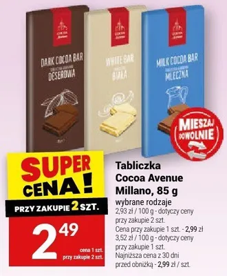 Tabliczka Cocoa Avenue Milano, 85 g promocja w Twój Market