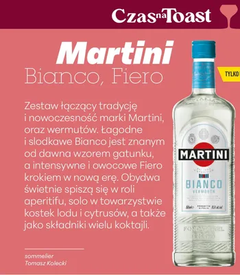 Wermut Martini Bianco promocja w Biedronka