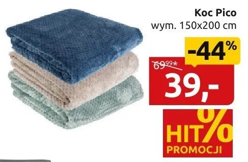 Koc Pico wym. 150x200cm promocja w Black Red White