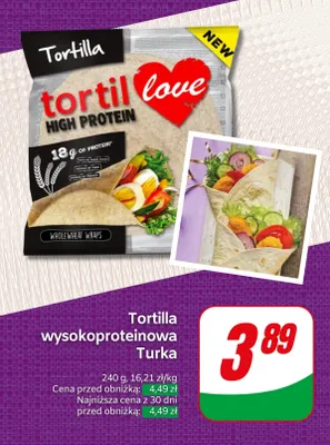 Tortilla wysokoproteinowa promocja w Dino