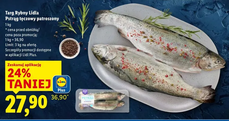 Pstrąg tęczowy patroszony promocja w Lidl