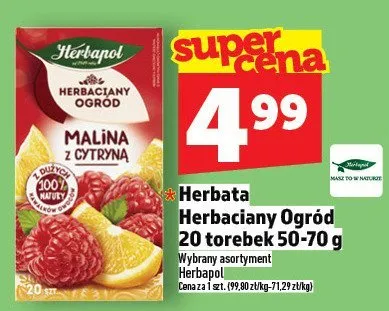 Herbata Herbaciany Ogród 20 torebek 50-70 g promocja w TOPAZ