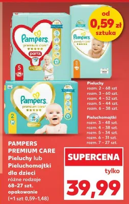 Pieluszki Premium Care dla dzieci różne rodzaje Pampers promocja w Kaufland