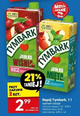 Napój Tymbark, 1 l promocja w Twój Market