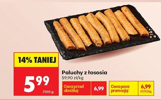 Paluchy z łososia promocja w Biedronka
