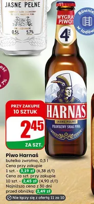 Piwo Harnaś Jasne Pełne promocja w Dino