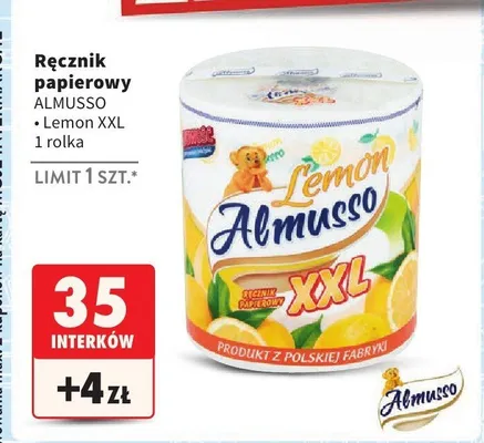 Ręcznik papierowy Lemon XXL 1 rolka Almusso promocja w Intermarche