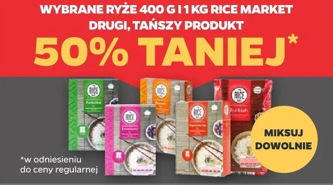 Ryż 400 g i 1 kg (różne rodzaje) promocja w Netto