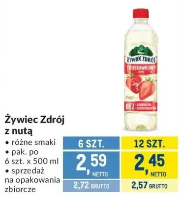 Żywiec Zdrój z nutą promocja w Makro