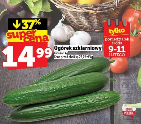 Ogórek szklarnowy promocja w TOPAZ