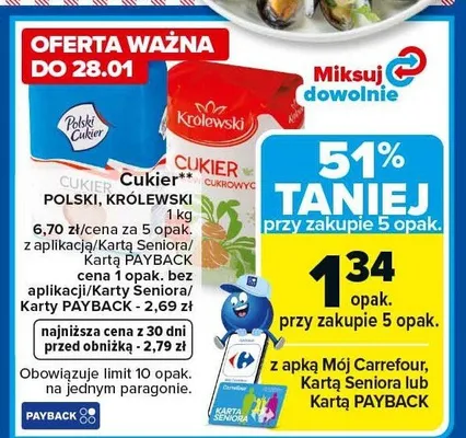 Cukier promocja w Carrefour Market