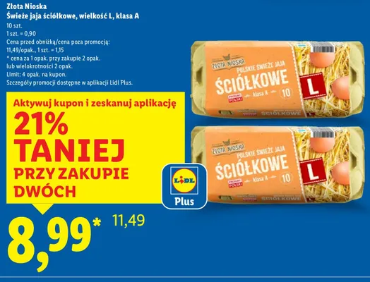 Jajka ściółkowe L, klasa A promocja w Lidl