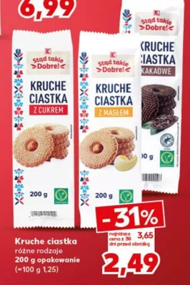 Kruche ciastka różne rodzaje promocja w Kaufland