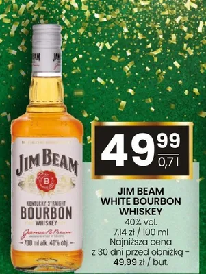 Whiskey Jim Beam White Bourbon Whiskey 40% vol. 0,7l promocja