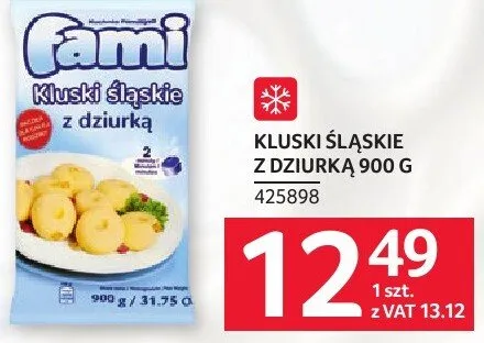 Kluski śląskie z dziurką Fami promocja w Selgros