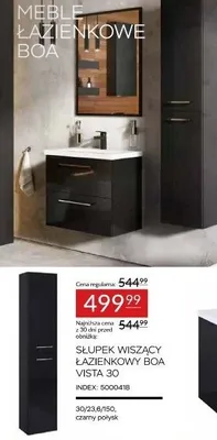 Słupek wiszący łazienkowy BOA VISTA 30 Abra Meble promocja w Abra Meble