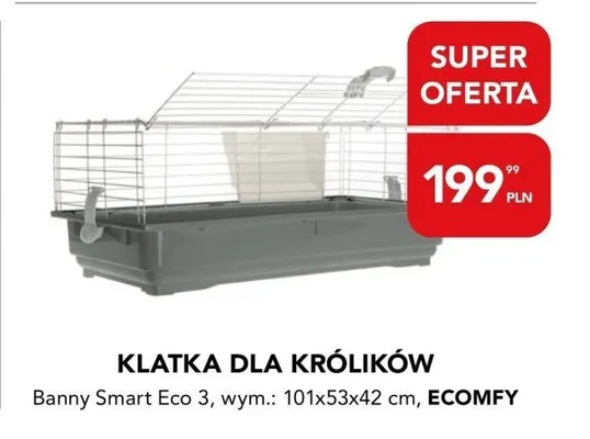Klatka dla królików Banny Smart Eco 3, wym.: 101x53x42 cm promocja w Aquael zoo