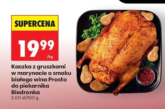 Kaczka z gruszkami w marynacie o smaku białego wina Prosto do piekarnika promocja w Biedronka