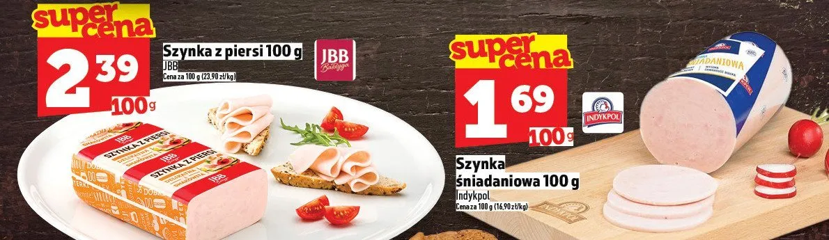 Szynka z piersi JBB 100 g promocja w TOPAZ