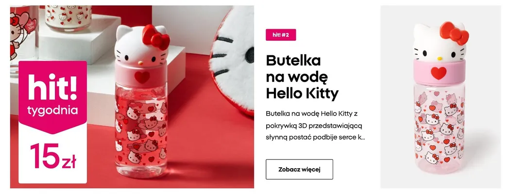Butelka na wodę Hello Kitty promocja w Pepco