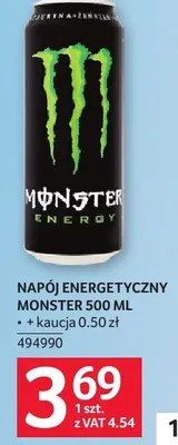 Napój energetyczny Monster 500 ml promocja w Selgros
