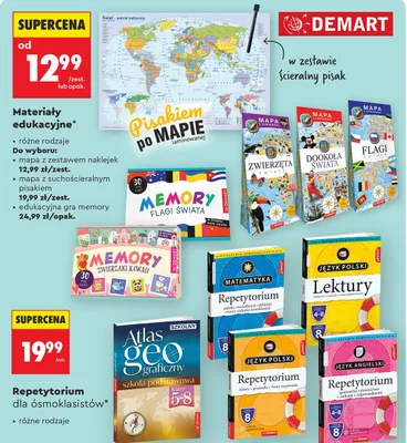 Gra edukacyjna Memory Flagi Świata promocja w Biedronka