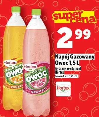 Napój Gazowany Owoc Hortex 1,5L promocja w TOPAZ