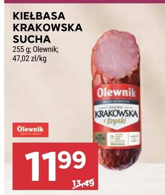 Kiełbasa krakowska sucha promocja w Stokrotka