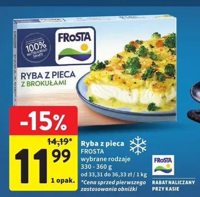 Ryba z pieca z brokułami FROSTA promocja w Intermarche