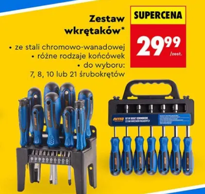 Zestaw wkrętaków promocja w Biedronka