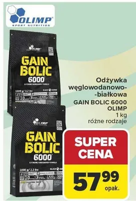 Odżywka węglowodanowa białkowa GAIN BOLIC 6000 OLIMP promocja w Carrefour