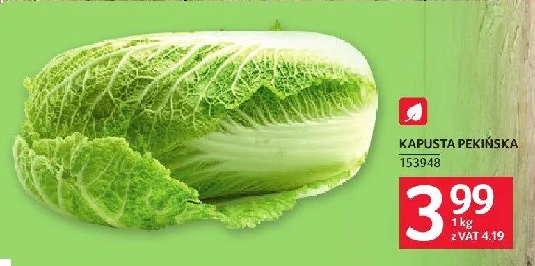 Kapusta pekińska Selgros promocja