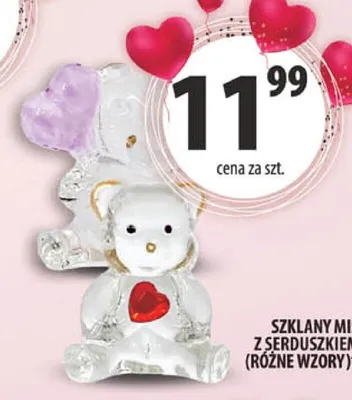 Szklany miś z serduszkiem Arhelan promocja w Arhelan