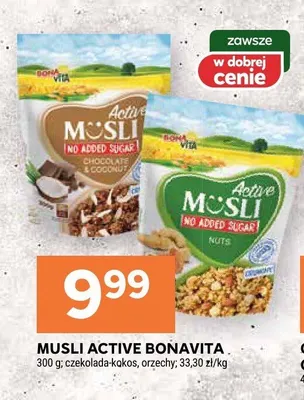 Musli ACTIVE BONAVITA czekolada-kokos, orzechy promocja w Stokrotka