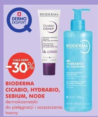 Dermokosmetyki BIODERMA CICABIO, HYDRABIO, SEBIUM, NODE do pielęgnacji i oczyszczania twarzy promocja w Super-Pharm