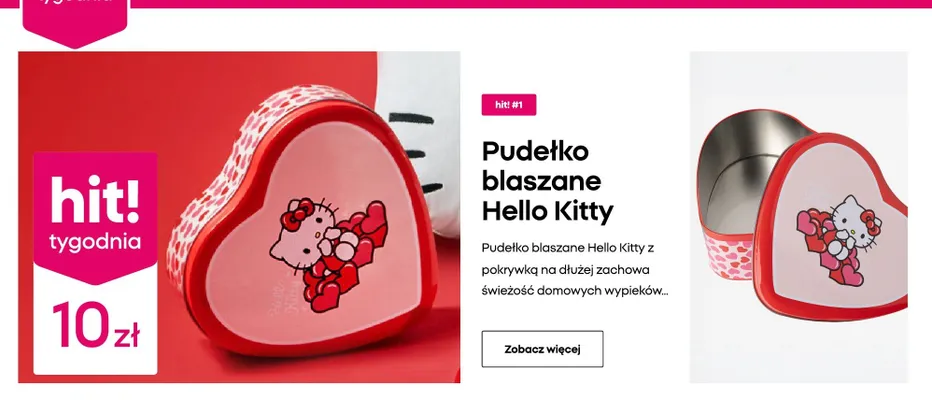 Pudełko blaszane Hello Kitty promocja w Pepco