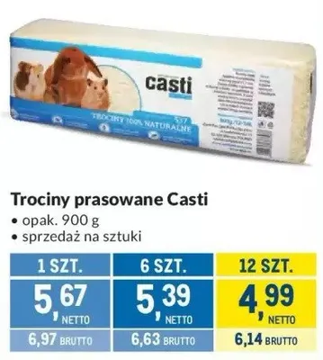Trociny prasowane Casti promocja w Makro