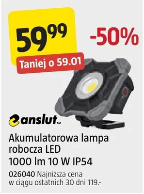 Akumulatorowa lampa robocza LED 1000 lm 10 W IP54 anslut promocja w Jula