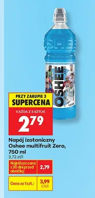 Napój izotoniczny multifruit Zero, 750 ml promocja w Biedronka