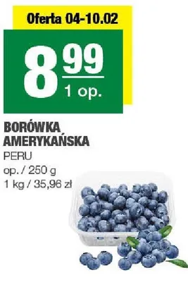 Borówka amerykańska Peru promocja w SPAR