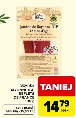 Szynka Bayonne IGP Reflets de France promocja w Carrefour Market